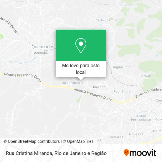 Rua Cristina Miranda mapa