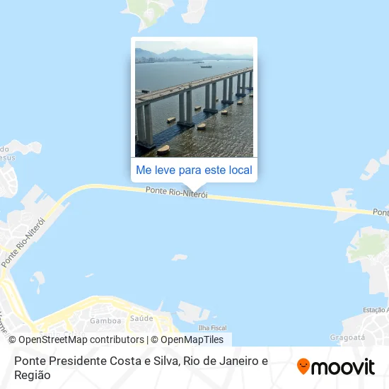 Ponte Presidente Costa e Silva mapa