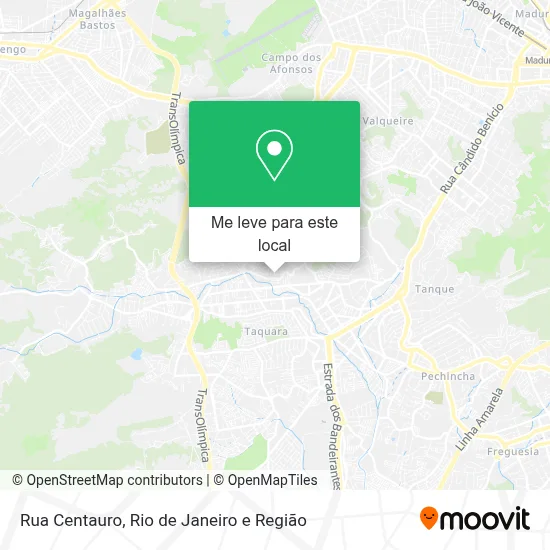 Rua Centauro mapa