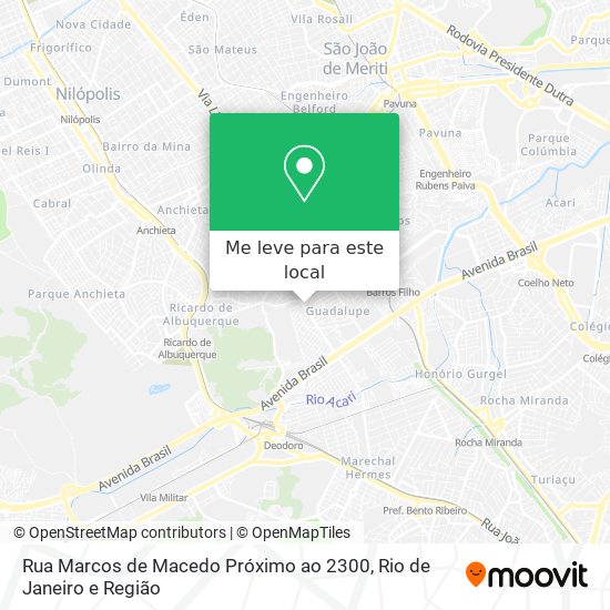 Rua Marcos de Macedo Próximo ao 2300 mapa