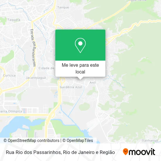 Rua Rio dos Passarinhos mapa