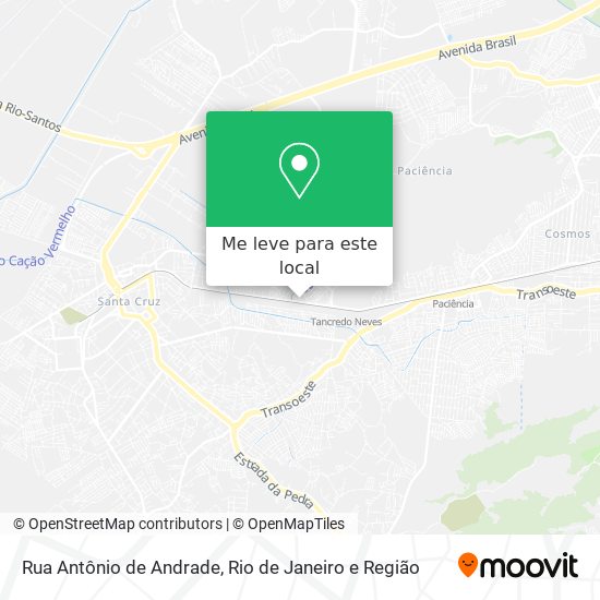 Rua Antônio de Andrade mapa