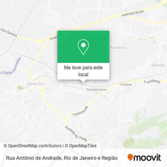 Rua Antônio de Andrade mapa