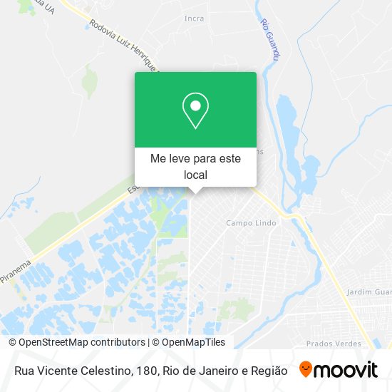 Rua Vicente Celestino, 180 mapa