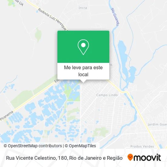 Rua Vicente Celestino, 180 mapa