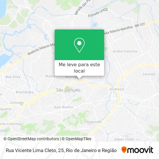 Rua Vicente Lima Cleto, 25 mapa