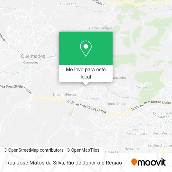 Rua José Matos da Silva mapa