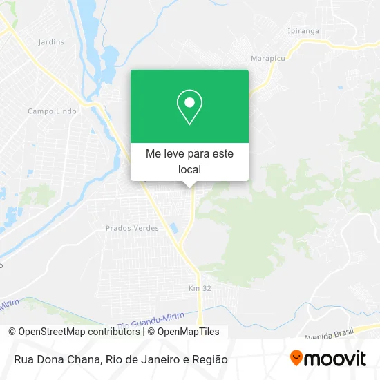 Rua Dona Chana mapa