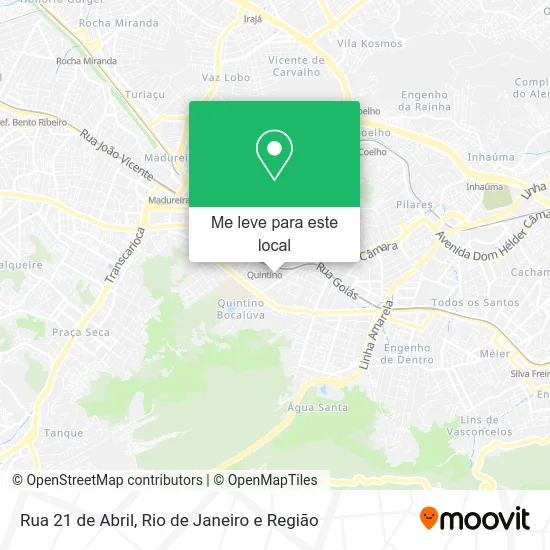 Rua 21 de Abril mapa