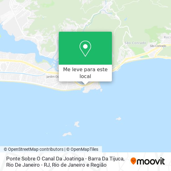 Ponte Sobre O Canal Da Joatinga - Barra Da Tijuca, Rio De Janeiro - RJ mapa