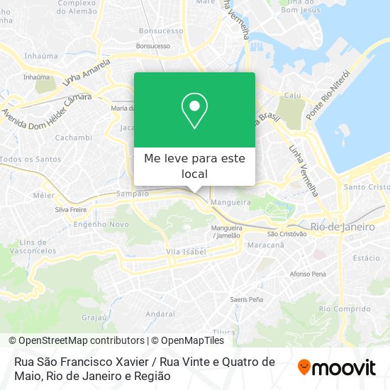 Rua São Francisco Xavier / Rua Vinte e Quatro de Maio mapa