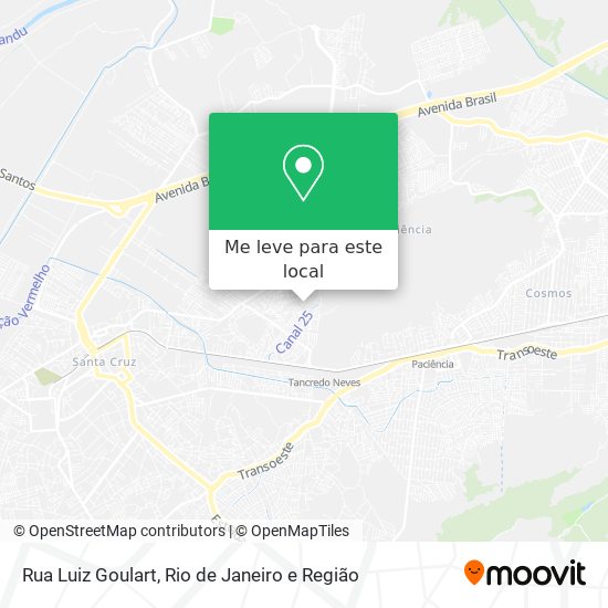 Rua Luiz Goulart mapa