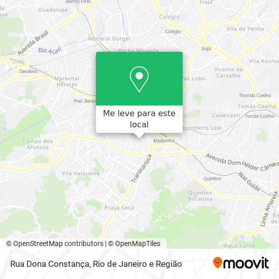 Rua Dona Constança mapa