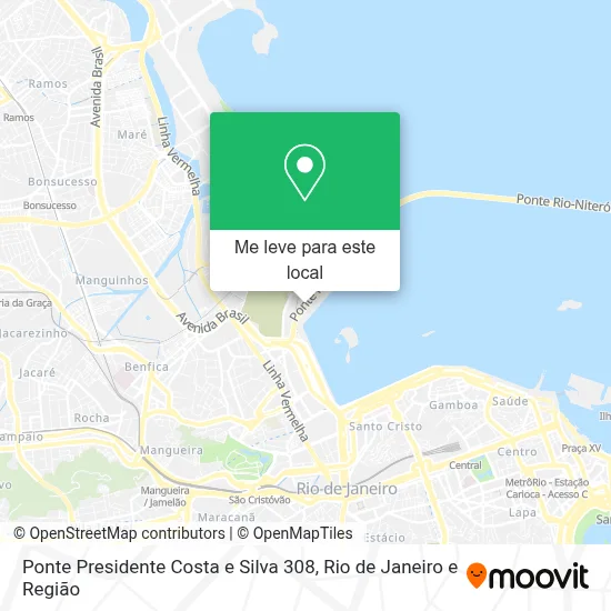 Ponte Presidente Costa e Silva 308 mapa