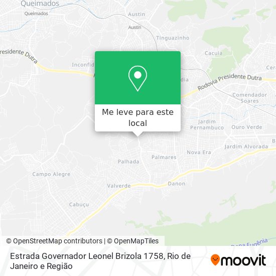 Estrada Governador Leonel Brizola 1758 mapa