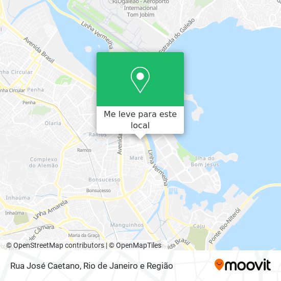 Rua José Caetano mapa