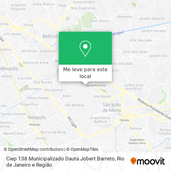 Ciep 138 Municipalizado Dauta Jobert Barreto mapa
