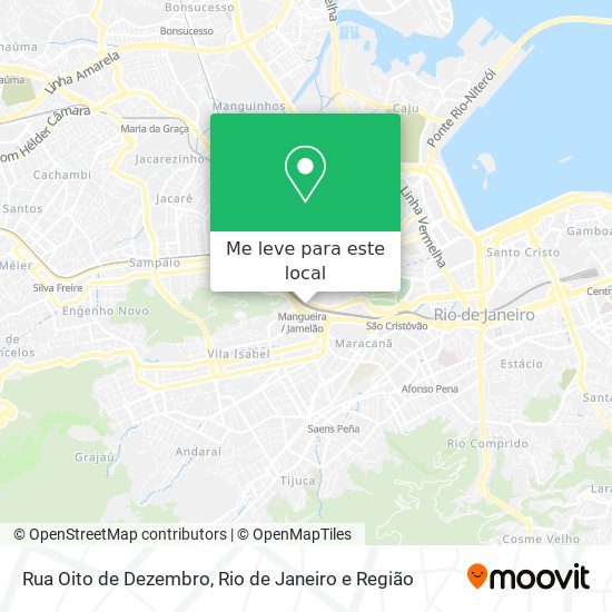 Rua Oito de Dezembro mapa