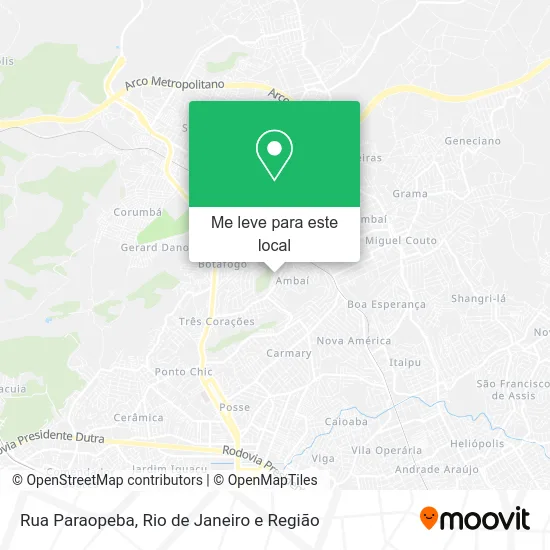 Rua Paraopeba mapa