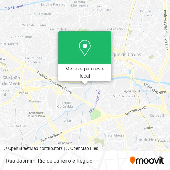 Rua Jasmim mapa