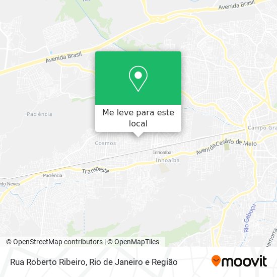 Rua Roberto Ribeiro mapa