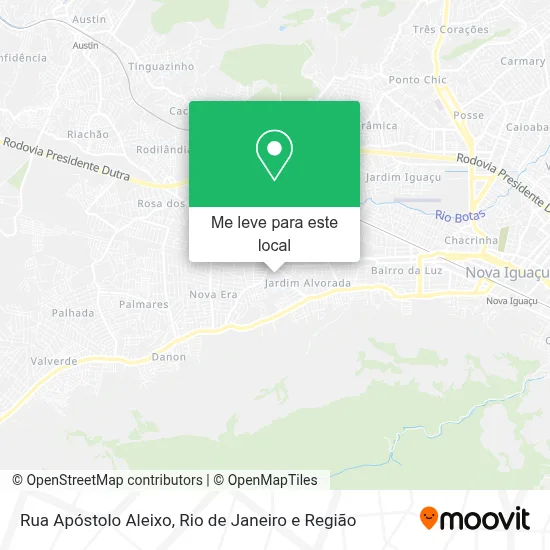 Rua Apóstolo Aleixo mapa