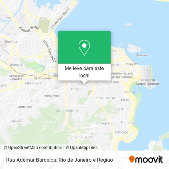 Rua Ademar Barcelos mapa