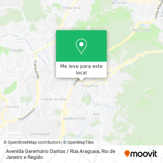 Avenida Geremário Dantas / Rua Araguaia mapa