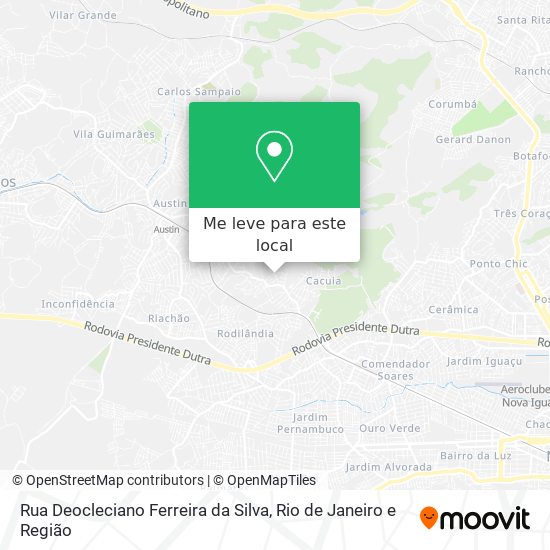 Rua Deocleciano Ferreira da Silva mapa