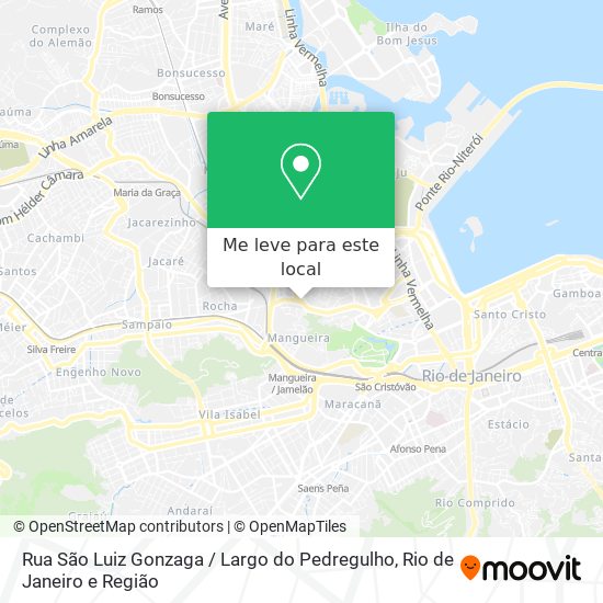 Rua São Luiz Gonzaga / Largo do Pedregulho mapa