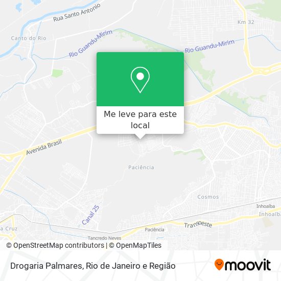 Drogaria Palmares mapa