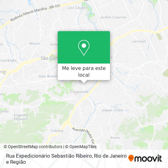 Rua Expedicionário Sebastião Ribeiro mapa