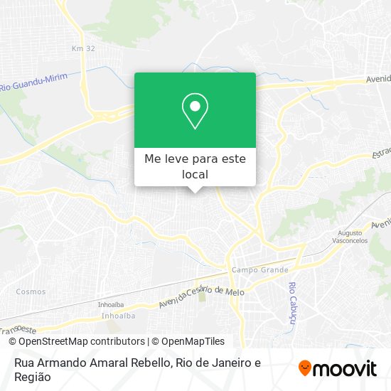 Rua Armando Amaral Rebello mapa