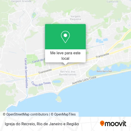 Igreja do Recreio mapa
