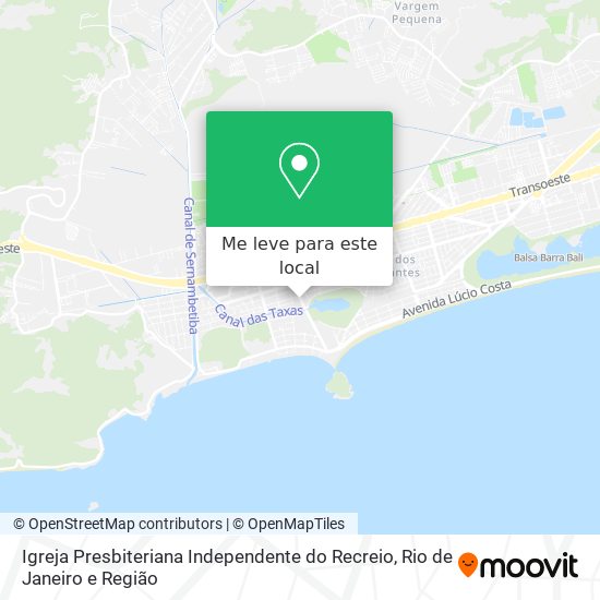 Igreja Presbiteriana Independente do Recreio mapa