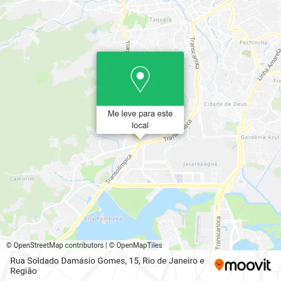 Rua Soldado Damásio Gomes, 15 mapa