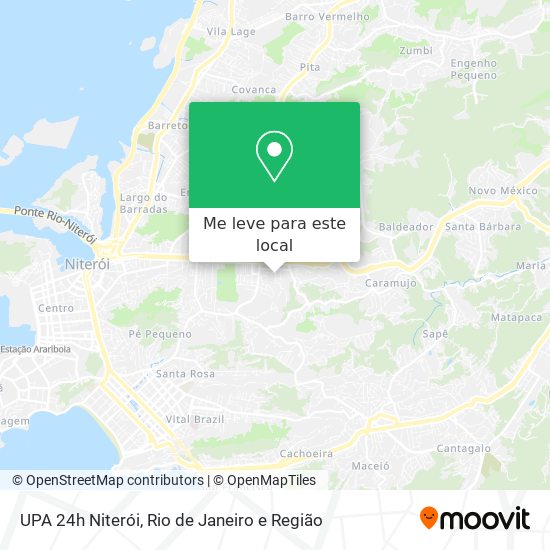 UPA 24h Niterói mapa