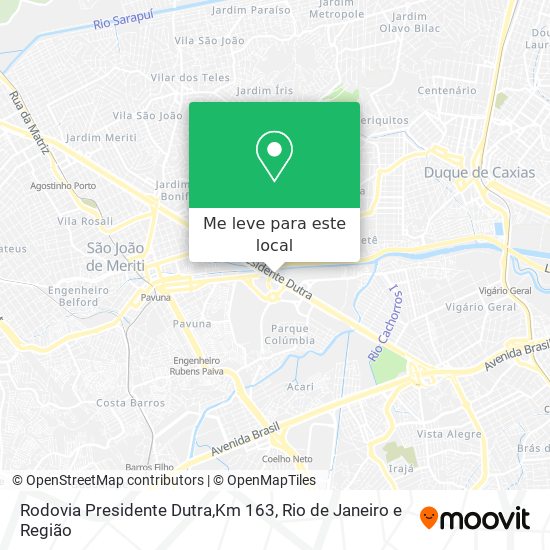 Rodovia Presidente Dutra,Km 163 mapa