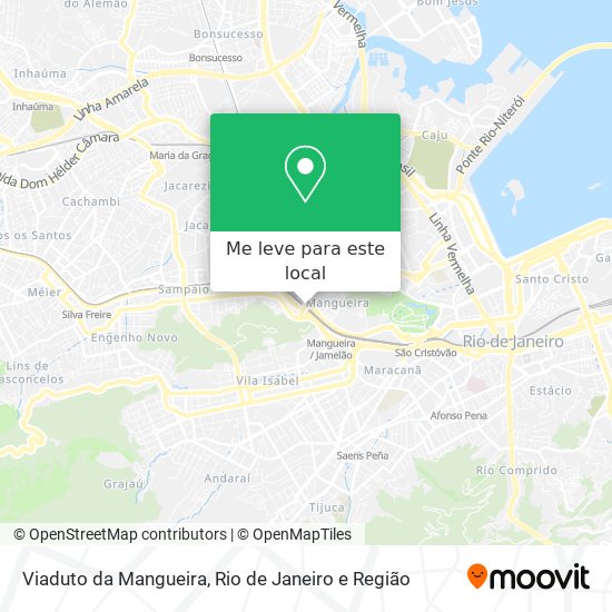 Viaduto da Mangueira mapa