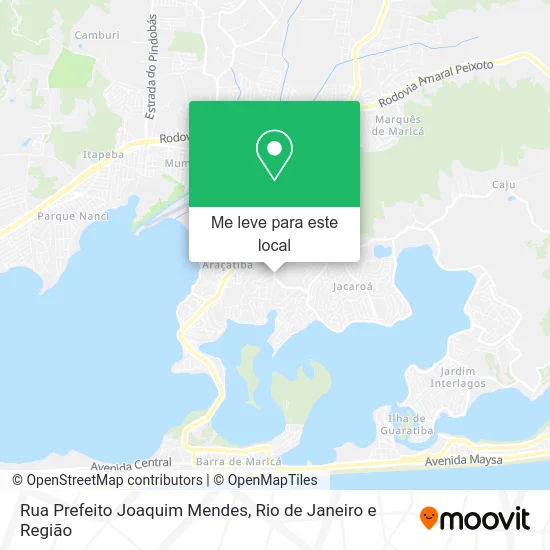 Rua Prefeito Joaquim Mendes mapa