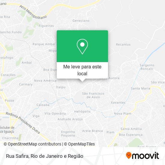 Rua Safira mapa