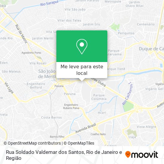 Rua Soldado Valdemar dos Santos mapa