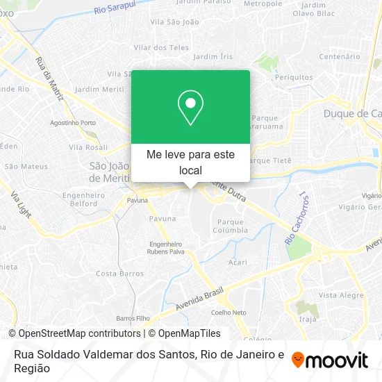 Rua Soldado Valdemar dos Santos mapa