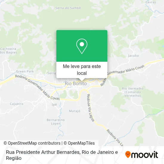 Rua Presidente Arthur Bernardes mapa