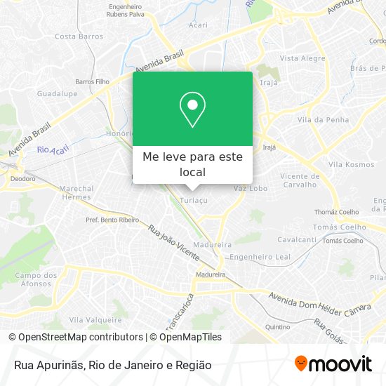 Rua Apurinãs mapa