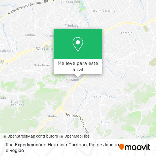 Rua Expedicionário Hermínio Cardoso mapa