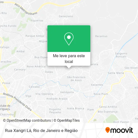 Rua Xangri Lá mapa