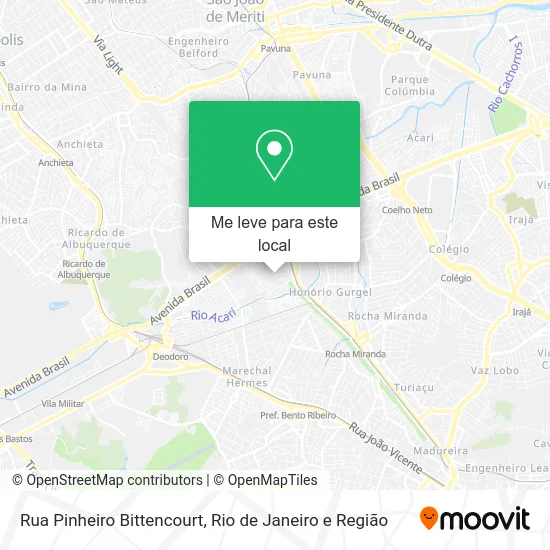 Rua Pinheiro Bittencourt mapa