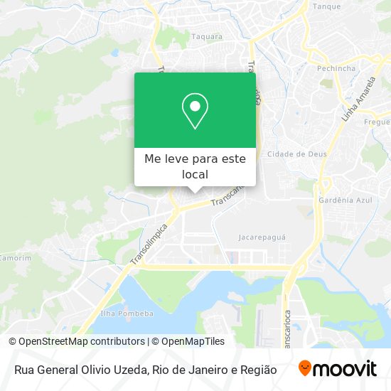 Rua General Olivio Uzeda mapa
