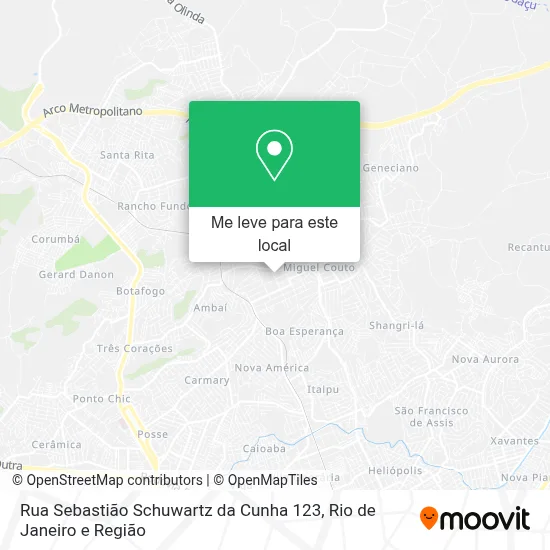 Rua Sebastião Schuwartz da Cunha 123 mapa